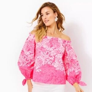 NWT Lilly Pulitzer | Jamielynn Long Sleeve Off-the-shoulder Top SIZE S